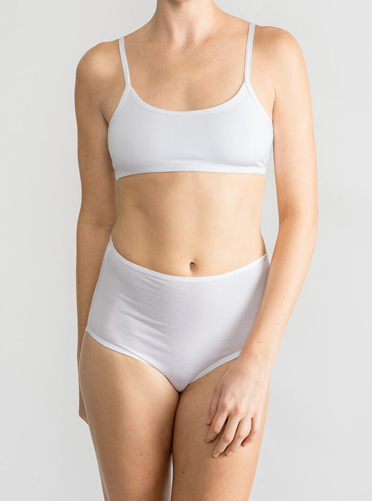 High waisted women's briefs with low cut