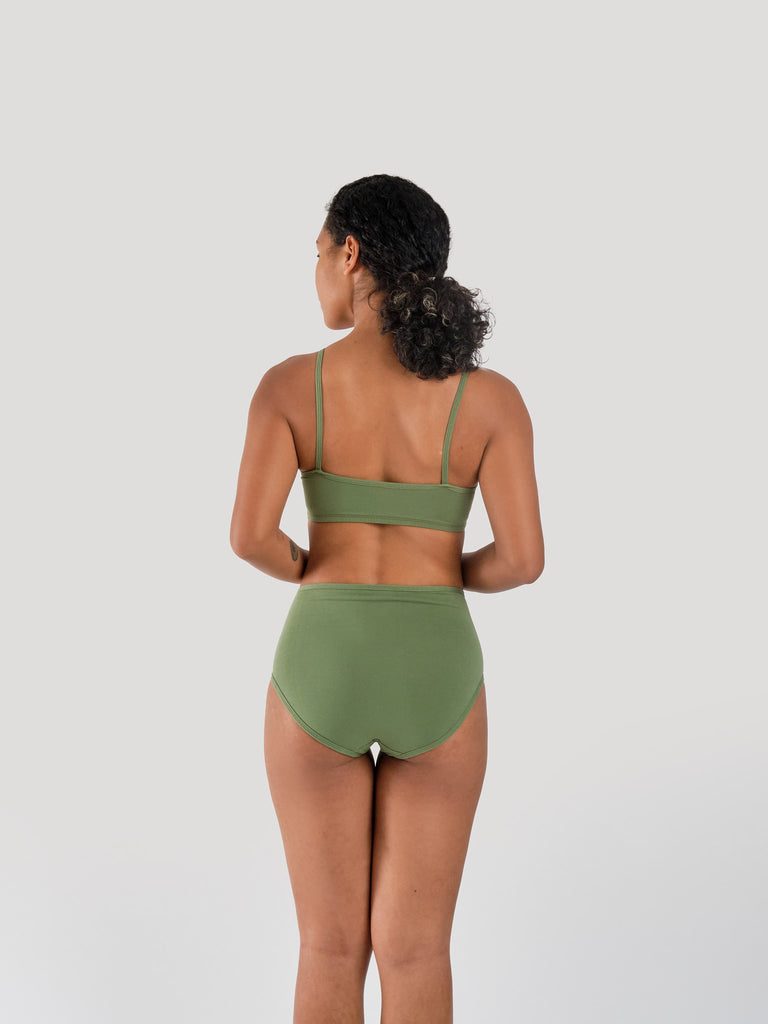 full coverage high waisted brief 100% cotton women's intimates
