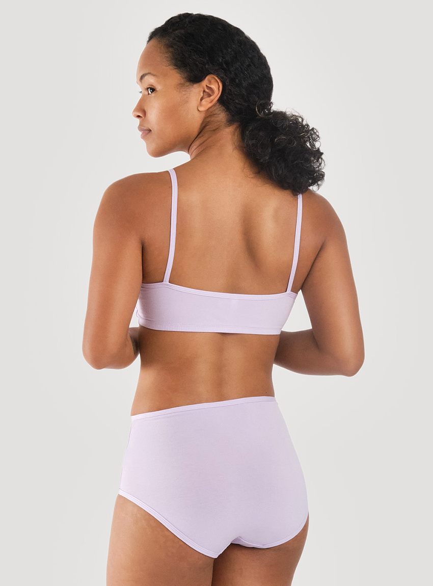 Women's Supima Cotton Wireless Bralette in Lilac - Lake Jane Studio