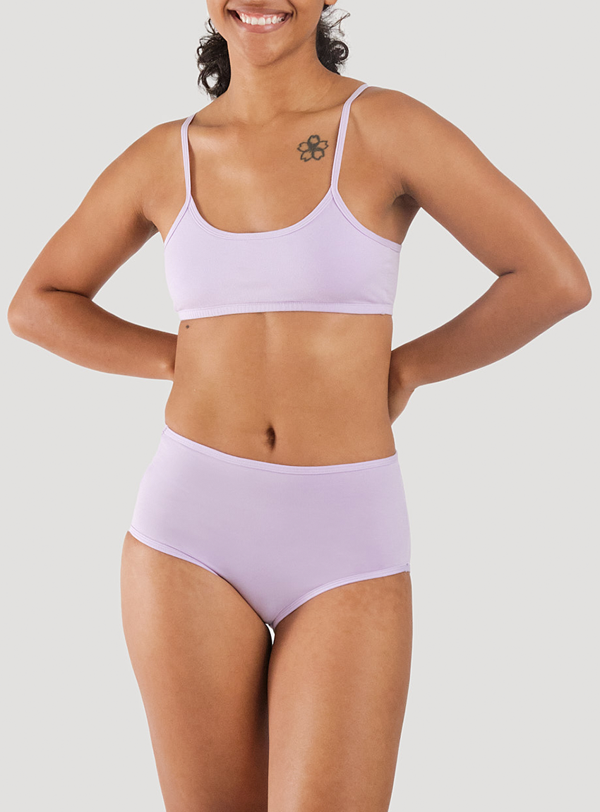 Women's Supima Cotton Wireless Bralette in Lilac - Lake Jane Studio