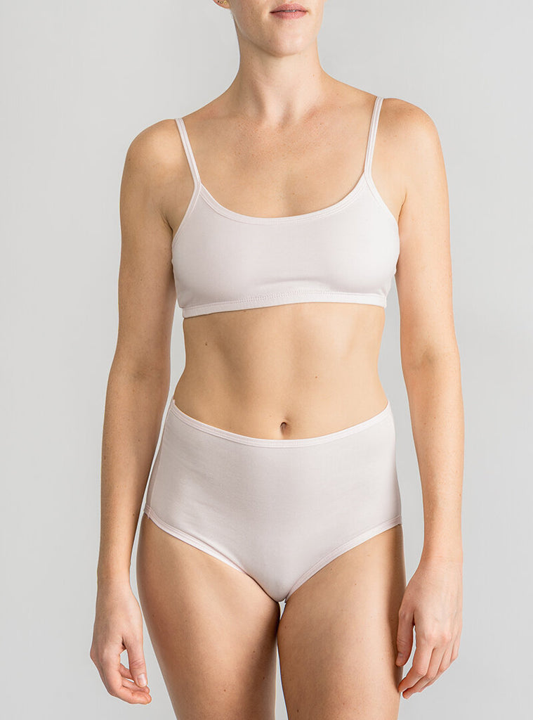 rose light pink bralette intimates sustainable cotton perfect fit